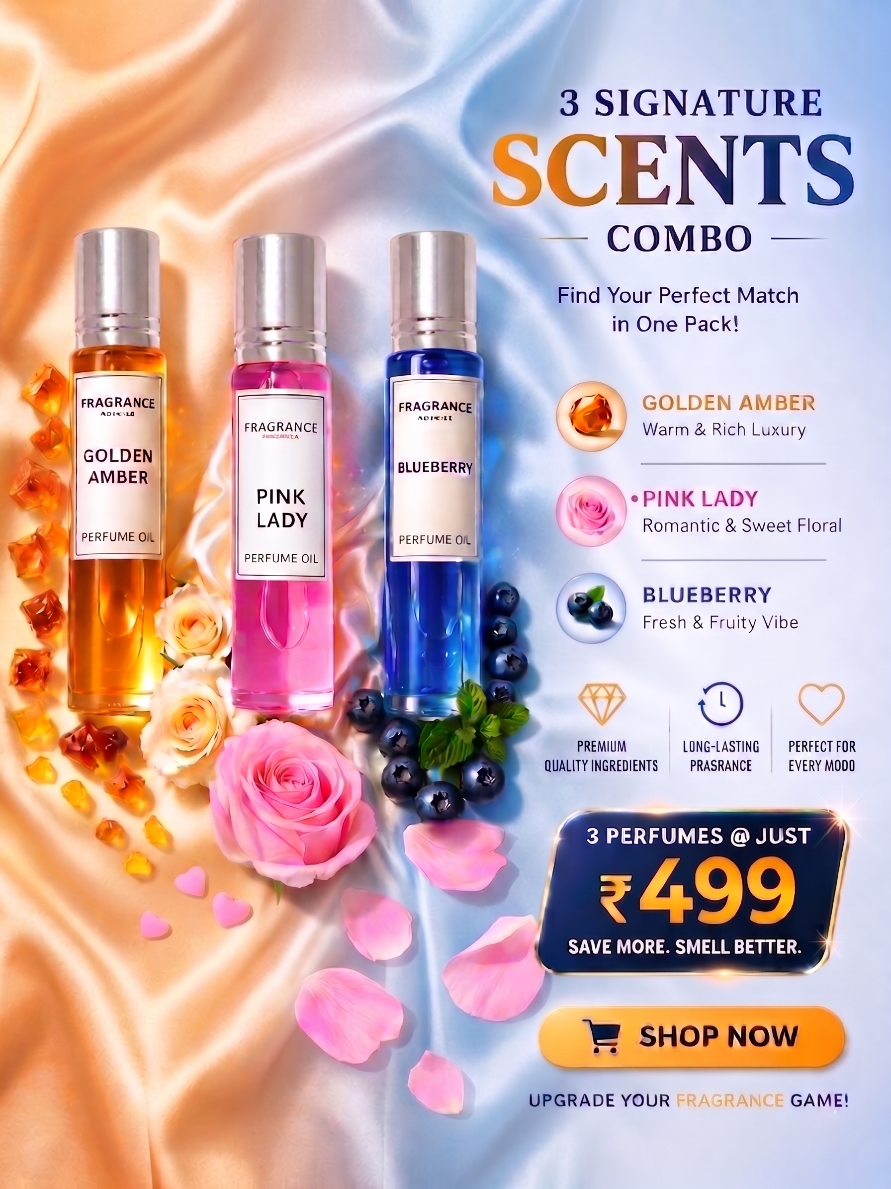 Luxury Perfume Combo Pack – 3 Premium Long Lasting Fragrances