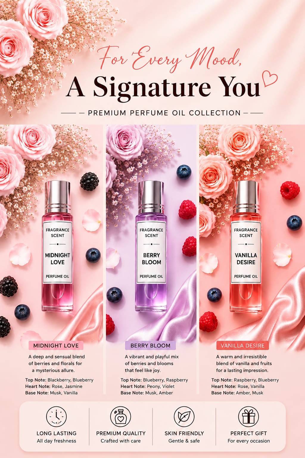 Trio of Elegance: Long-Lasting Roll-On Pack